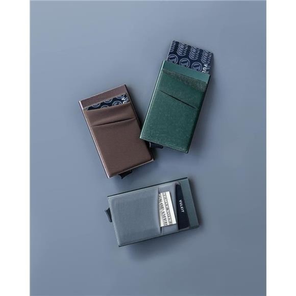 Elegant Style Pop Up Wallet for Men and Women-RFID Blocking Slim Metal Card Case - Picture 4 of 7